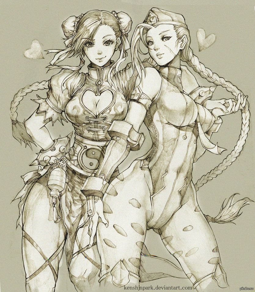 Chun Li and Cammy - NSFW, Kenshjnpark, Art, Street fighter, Games, Chun-Li, Cammy white