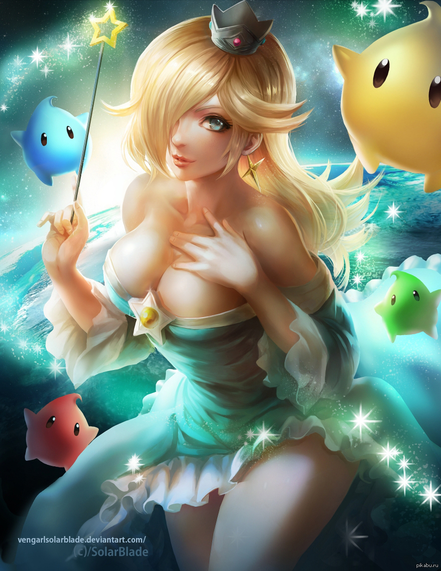 Rosalina, Арт, Rosalina, Nintendo, Super Mario Bros, Девушки, Vengarlsolarb...