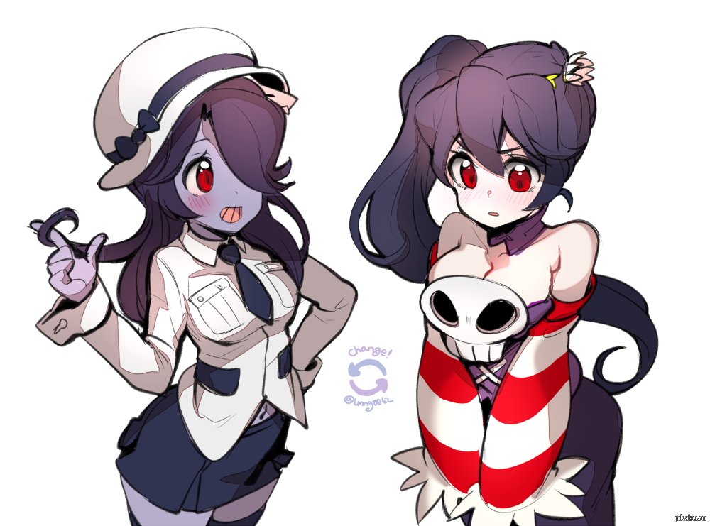 Skullgirls персонажи. Skullgirls персонажи Сквигли. Skullgirls филия и Сквигли. Skullgirls аниме. Скаллгерлс филия арт.