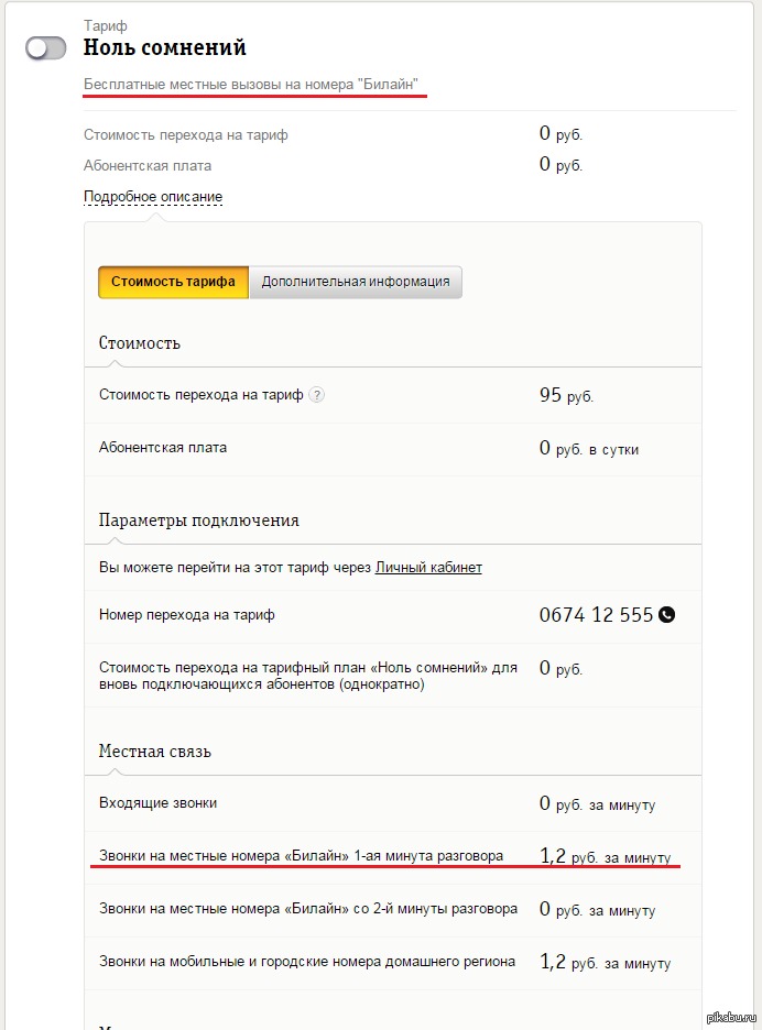 Тарифный план билайн ноль сомнений архив