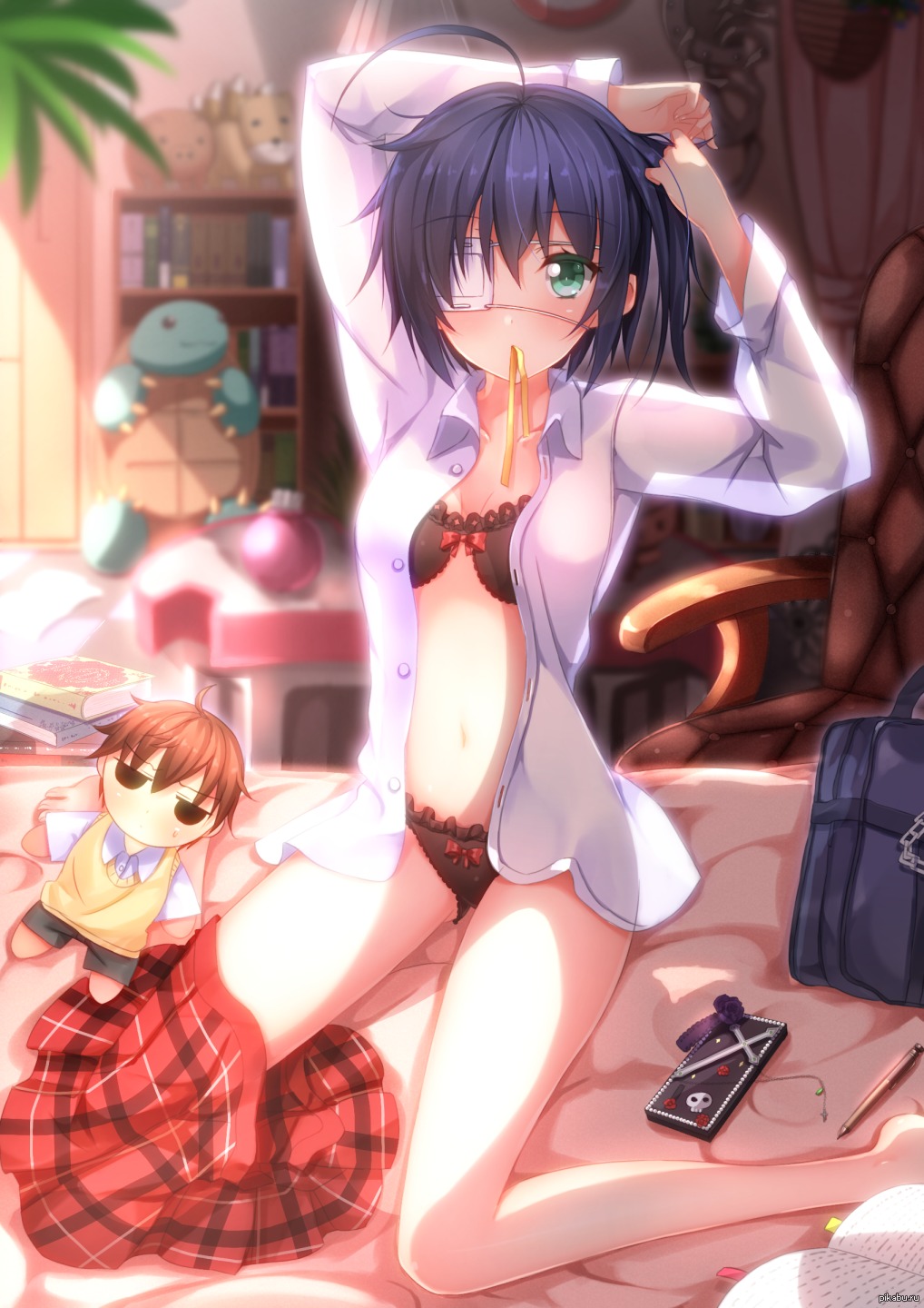 Rikka Takanashi (R16) - NSFW, Аниме, Аниме девушки, Anime Art, Chuunibyou demo koi ga Shitai!