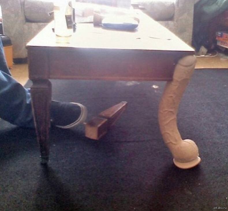 Leg - NSFW, , Table, Penis, Not mine, Legs