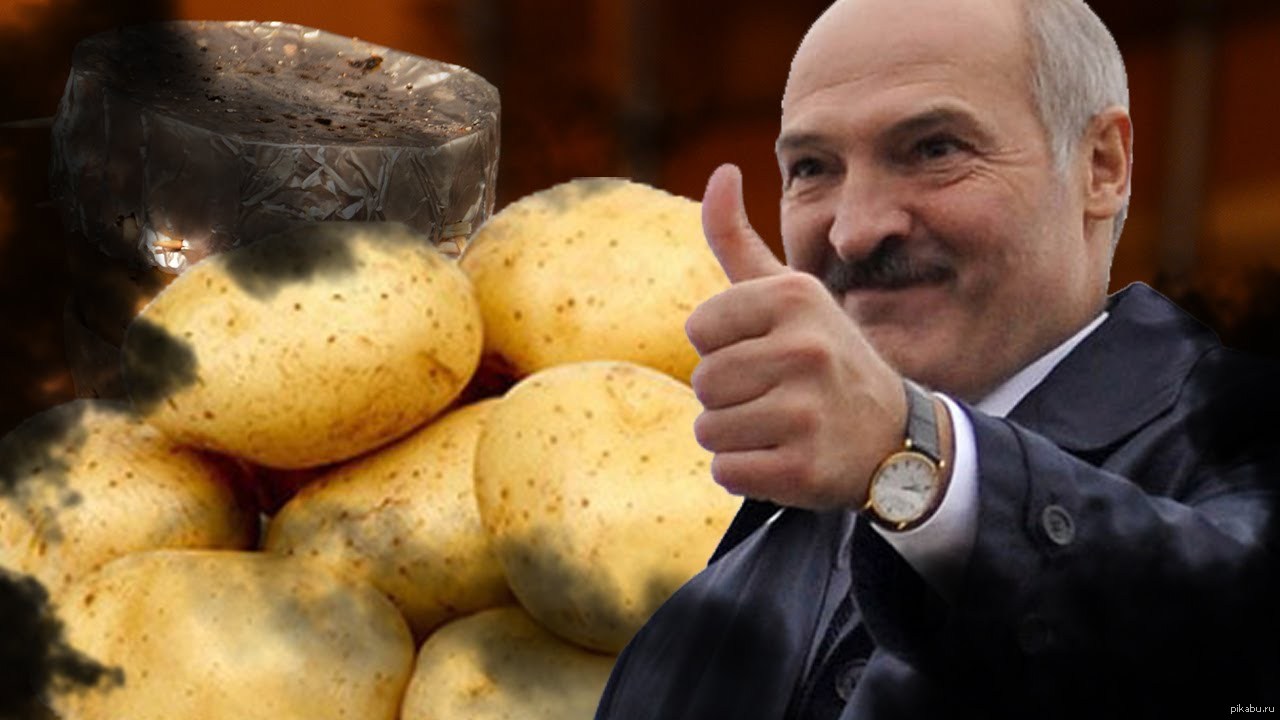Включи про картошку. Батька Лукашенко картошка.
