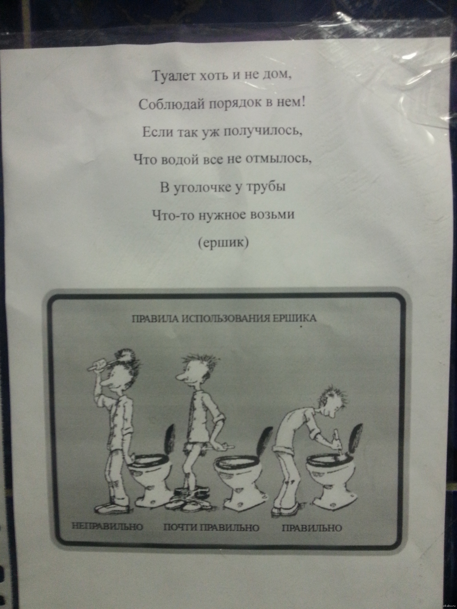 Повесили на работе в туалете...)) | Пикабу