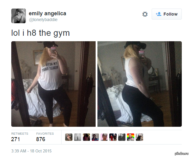 I hate the gym - Humor, Twitter, Gym, Bbw, Fullness