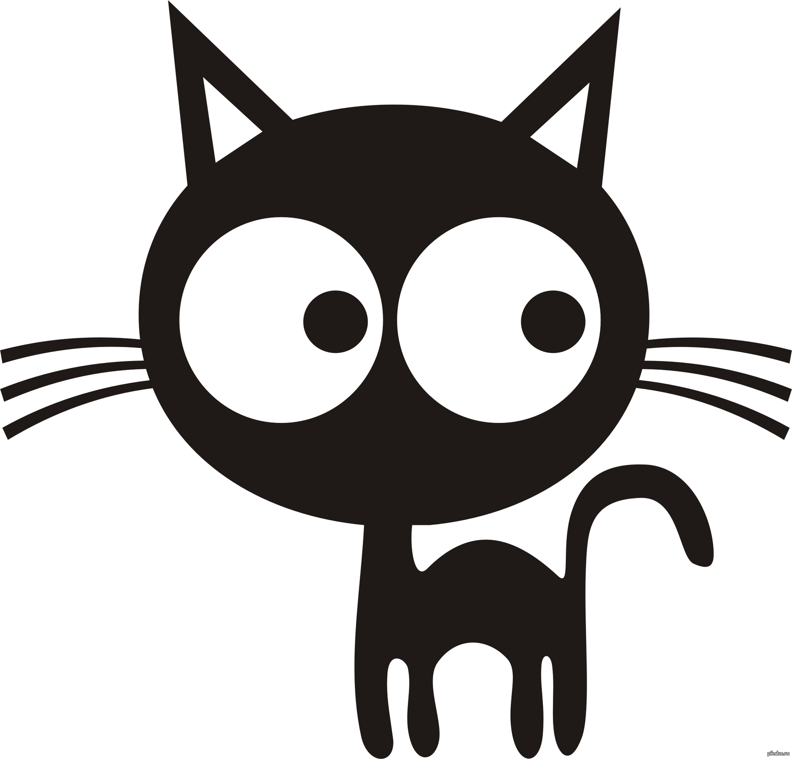 Стикеры черный кот. Мультяшный кот. Черный кот мультяшный. Смешные трафареты. Силуэт кота с глазами.