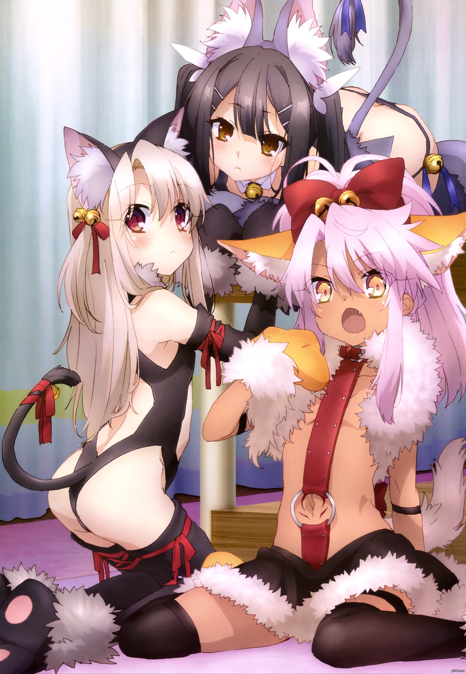 Lolis dressed up - NSFW, Anime, Anime art, Fate-kaleid liner Prisma Illya, Fate, Chloe Von Einzbern, Illyasviel Von Einzbern