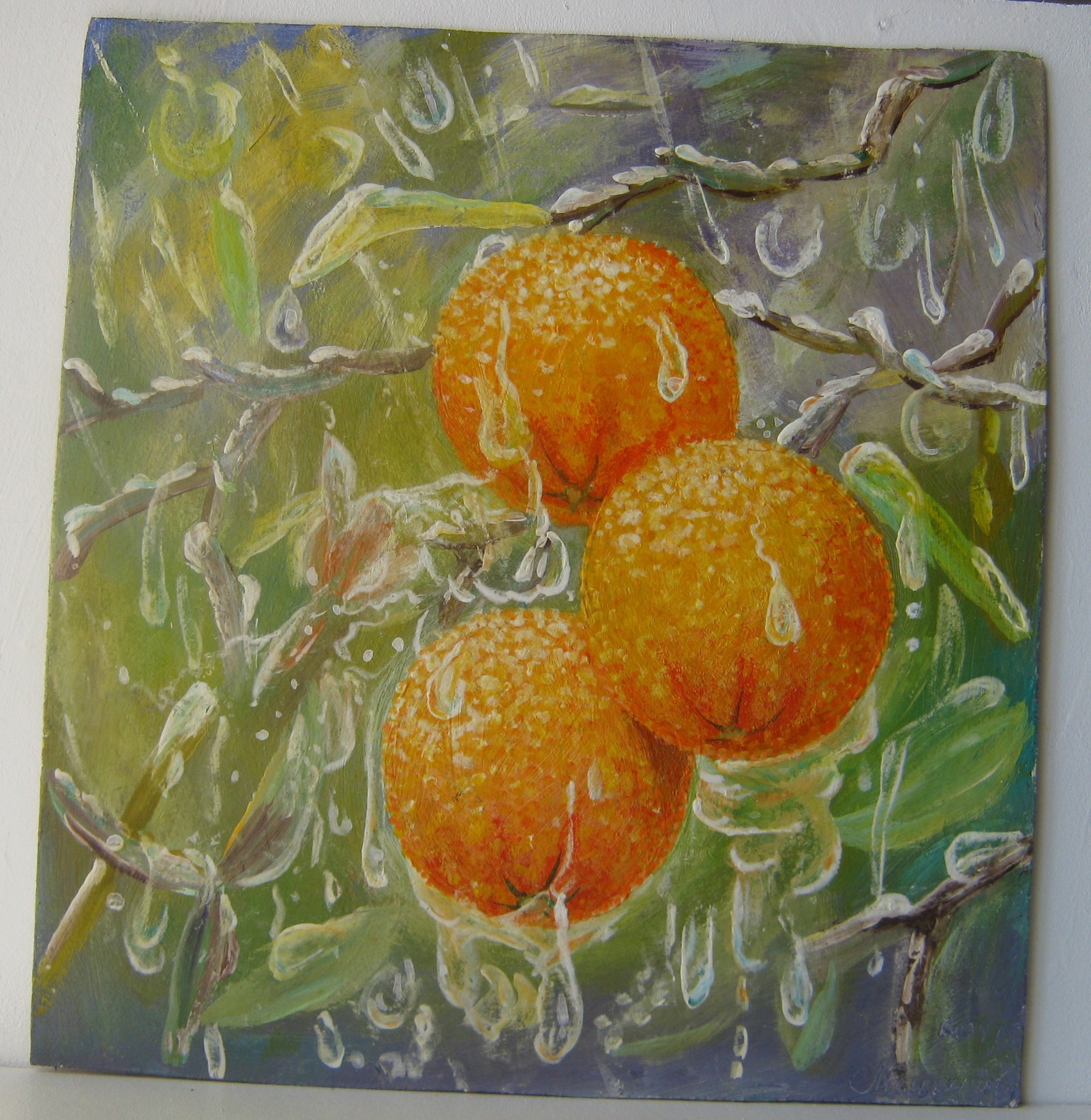 2 11 всех фруктов составляют персики. Апельсин живопись. Картина апельсины. Апельсин картина маслом. Апельсин живопись маслом.