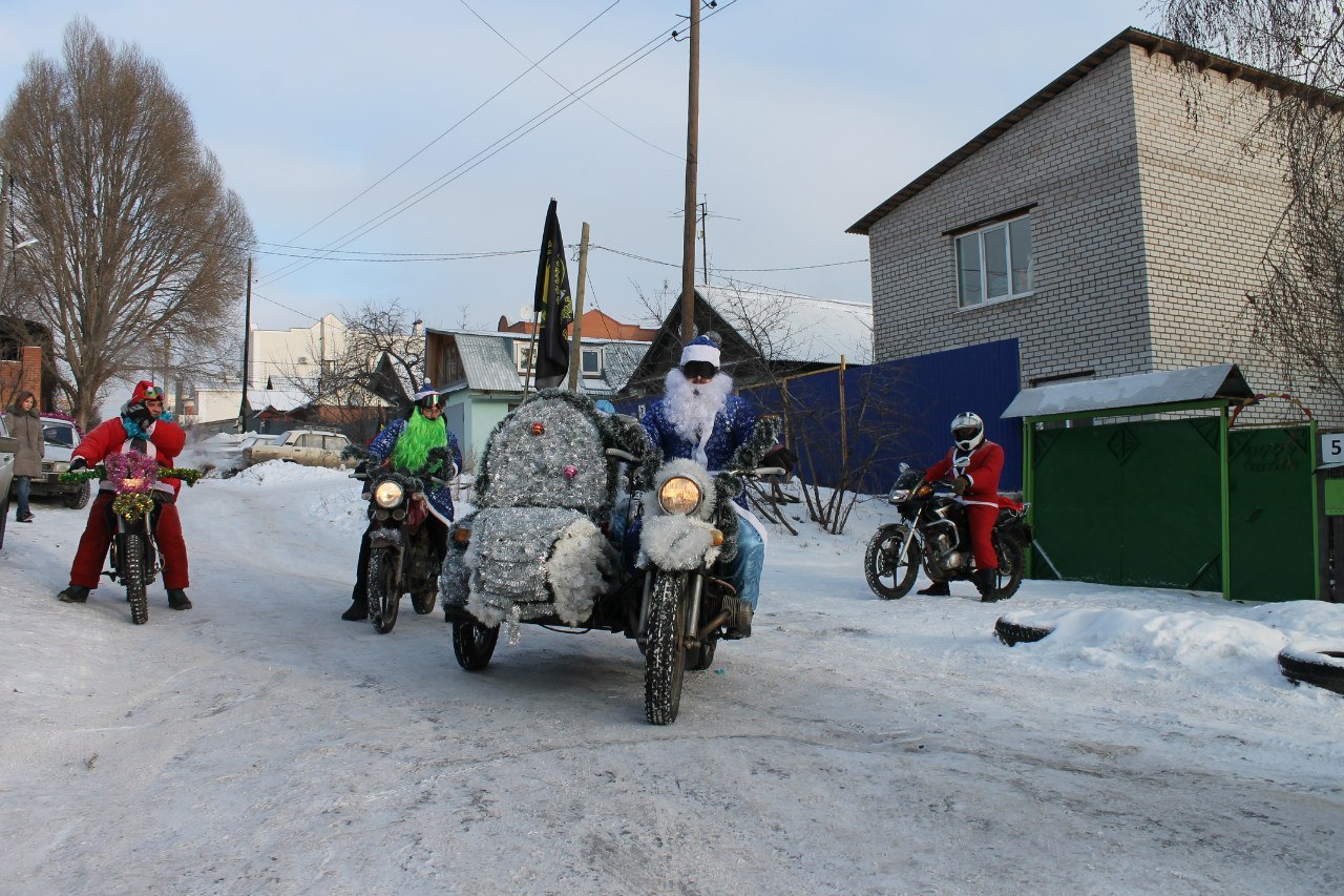 Мото дед морозы, или как мы 31-го декабря 2015 катались по городу. | Пикабу