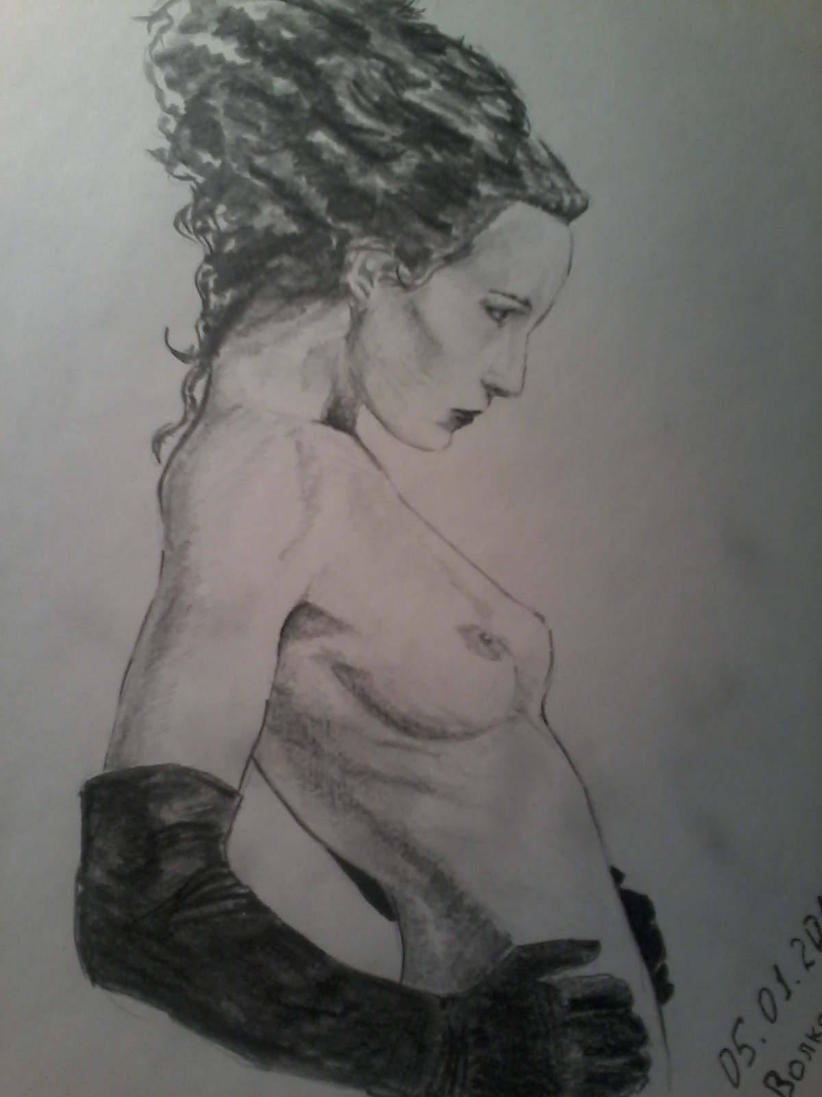 Drawing - NSFW, My, Drawing, Simple pencil, Girls