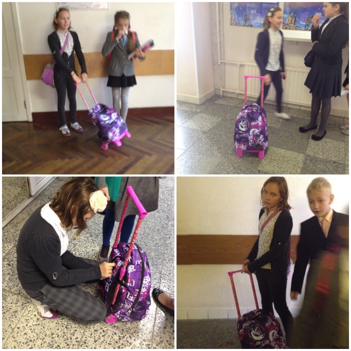 Hurry, we're leaving soon - Girl, School, Сумка, Suitcase, Takeoff, Silent movie