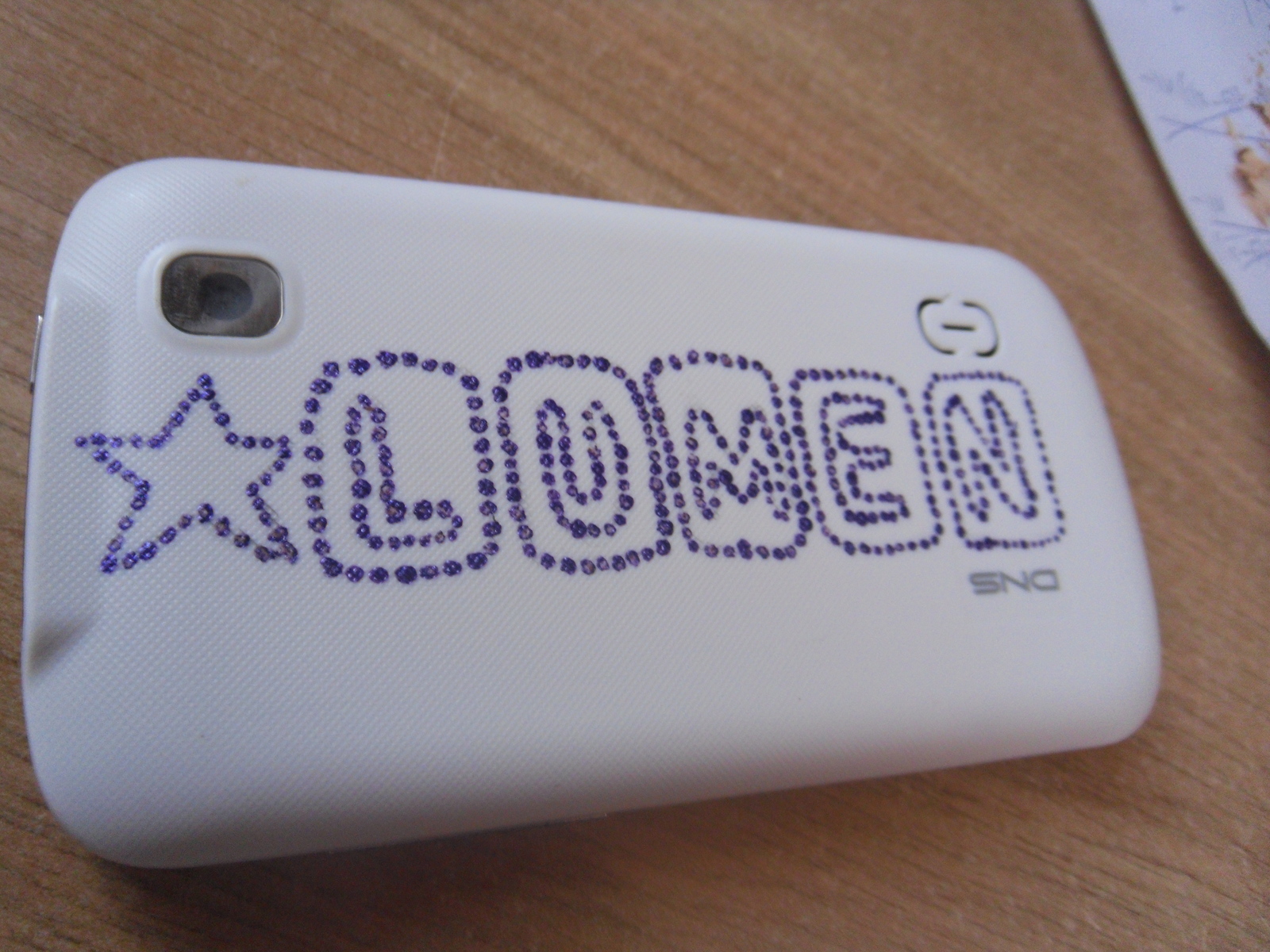 Раскрашенная мной задняя панель телефона | Пикабу