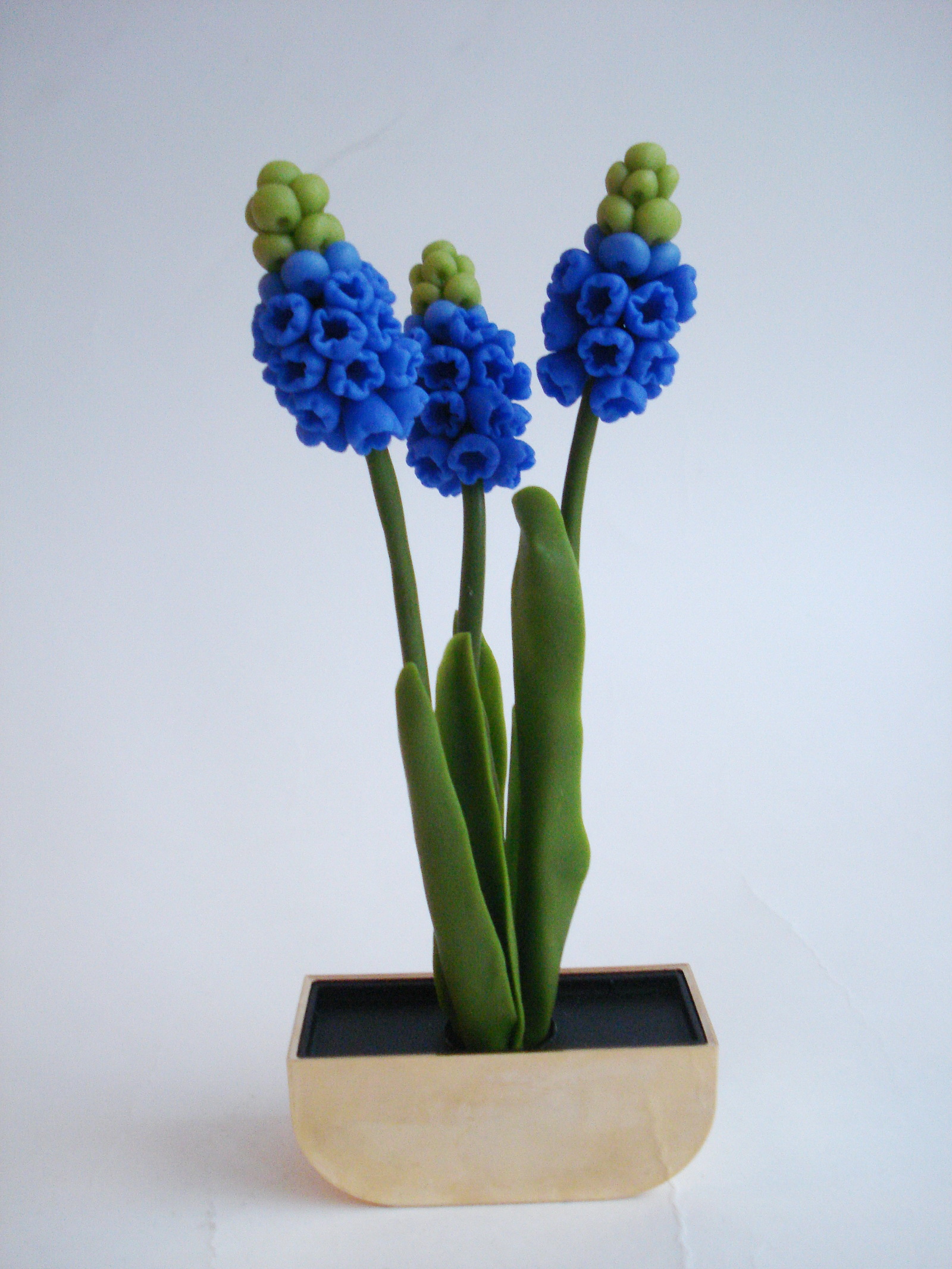 Muscari from polymer clay - My, Muscari, March 8, Primroses, Polymer floristry, Ceramic floristry, Flowers, Longpost