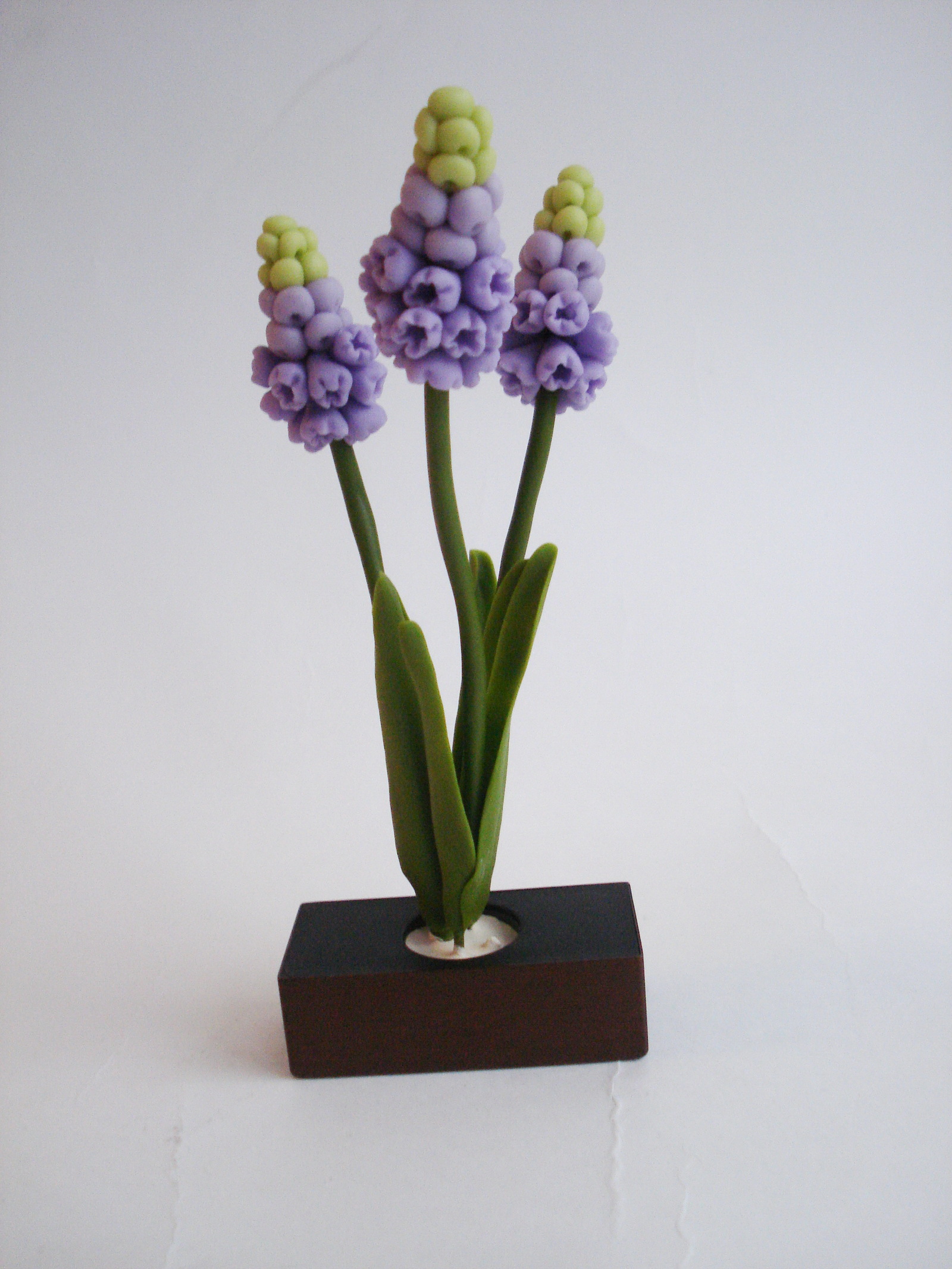 Muscari from polymer clay - My, Muscari, March 8, Primroses, Polymer floristry, Ceramic floristry, Flowers, Longpost