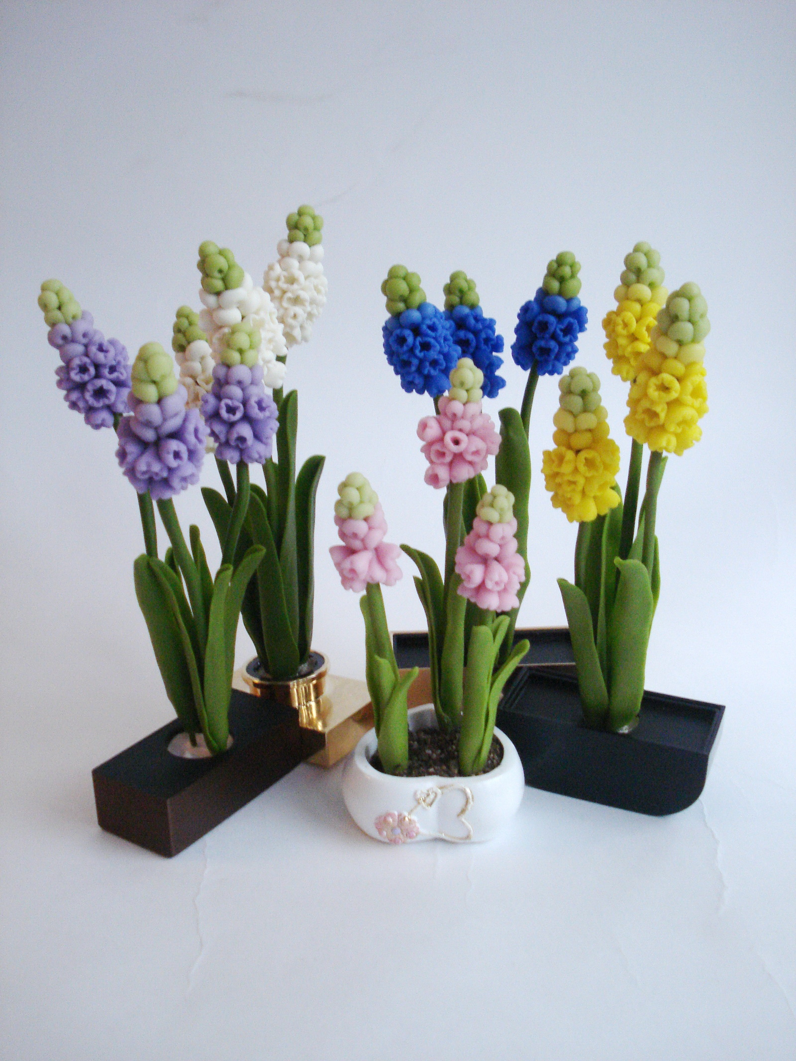 Muscari from polymer clay - My, Muscari, March 8, Primroses, Polymer floristry, Ceramic floristry, Flowers, Longpost