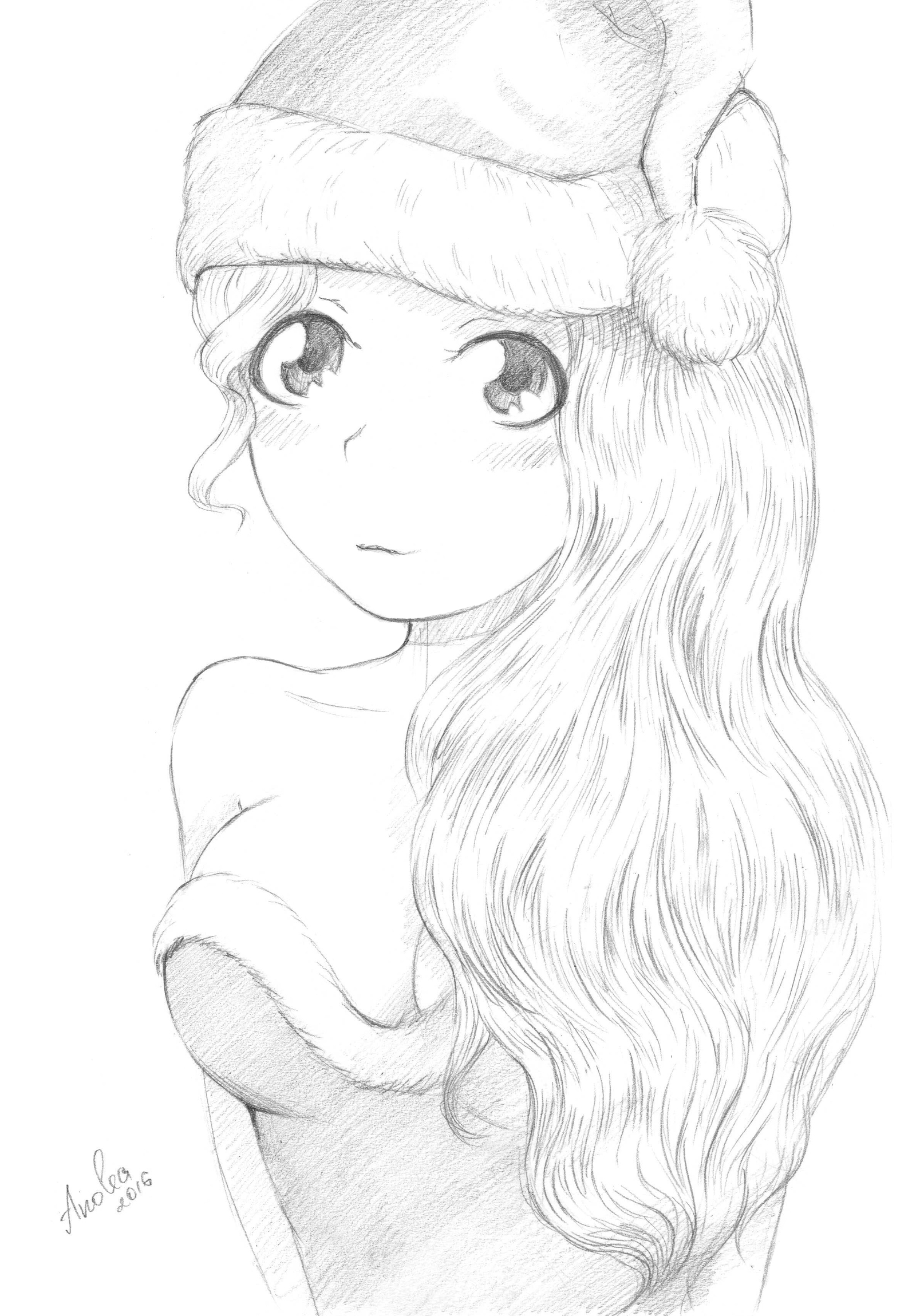 New Year's Ero - NSFW, My, Anime, Erotic, My, Longpost, Loli, Drawing, Girls, New Year