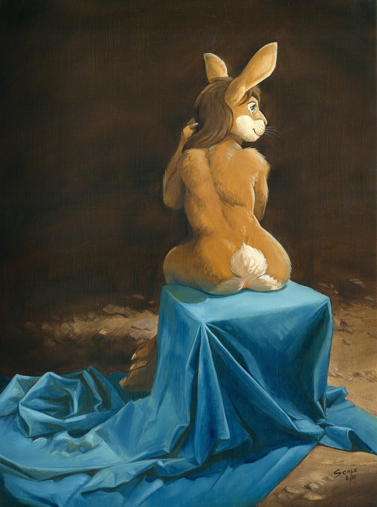 Blue rose - NSFW, Scale, Art, Furry, Anthro, Furotica, Furry rabbit