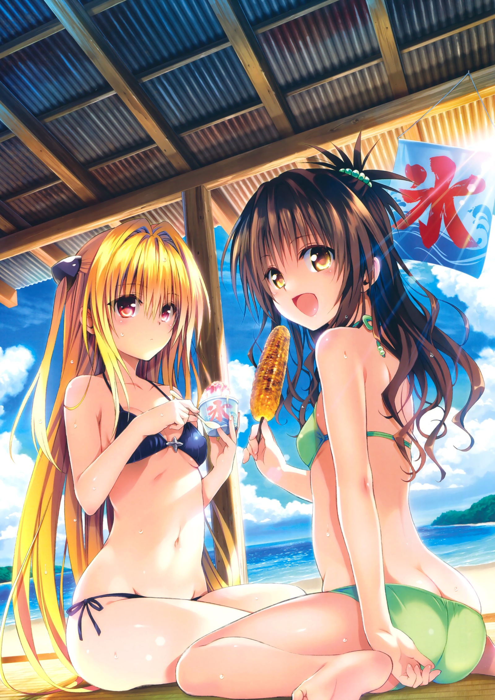 To love ru darkness art - NSFW, Аниме, Anime Art, Длиннопост, To love ru darkness, Lala satalin Deviluke, Golden darkness, Momo Velia Deviluke