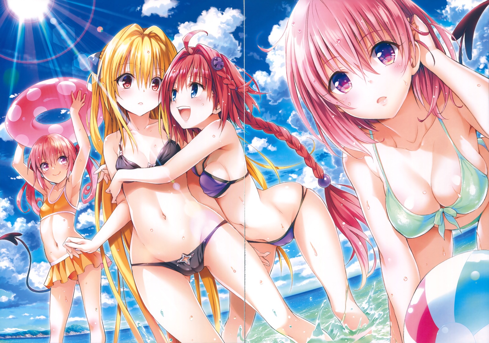 To love ru darkness art - NSFW, Аниме, Anime Art, Длиннопост, To love ru darkness, Lala satalin Deviluke, Golden darkness, Momo Velia Deviluke