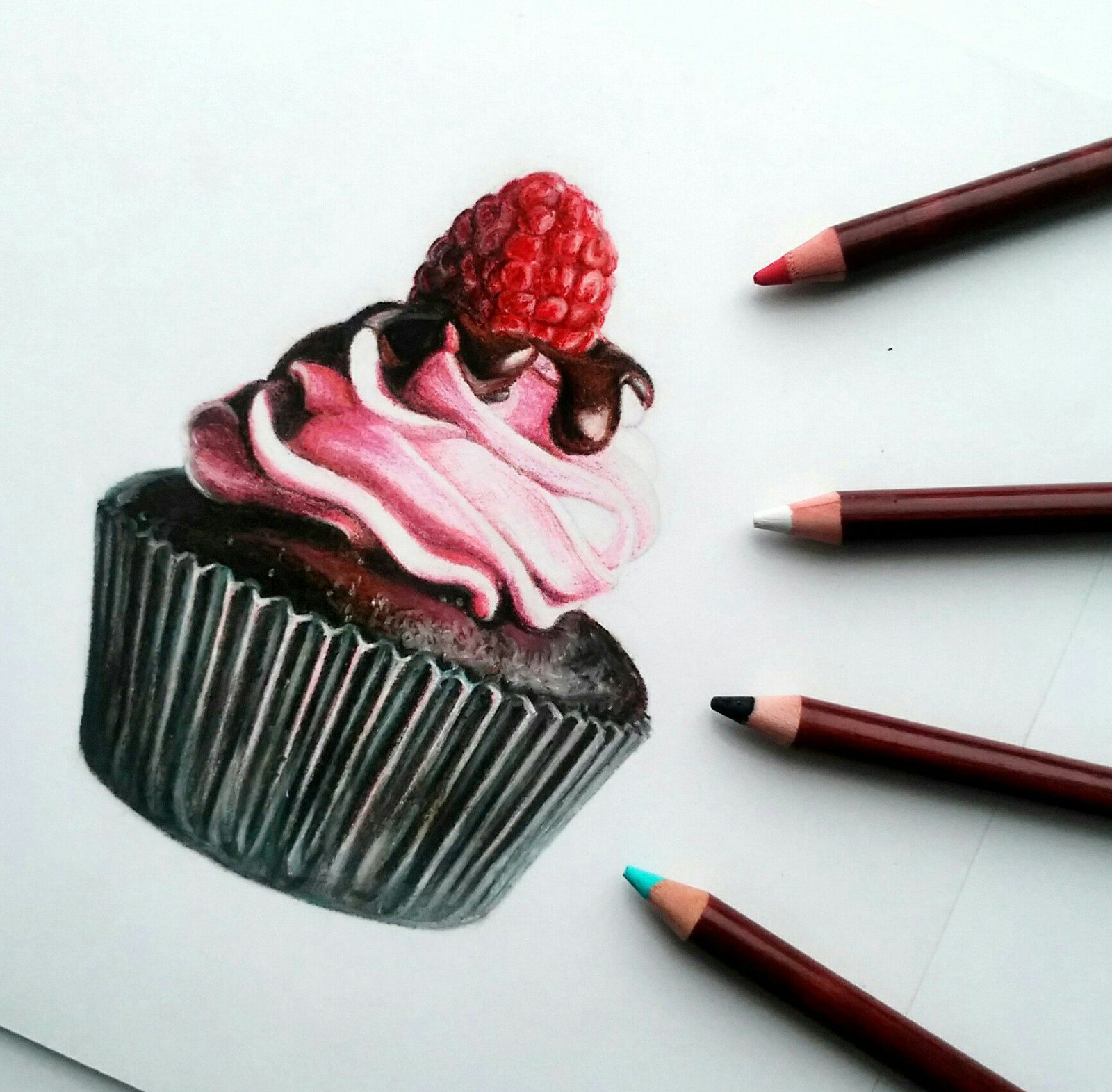 Cupcake Pikabu - My, Cake, Cupcake Peekaboo, Peekaboo, Pencil