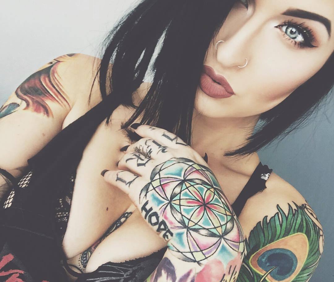 Beautiful girls with tattoos (3) - NSFW, Tattoo, Girls, Models, Longpost