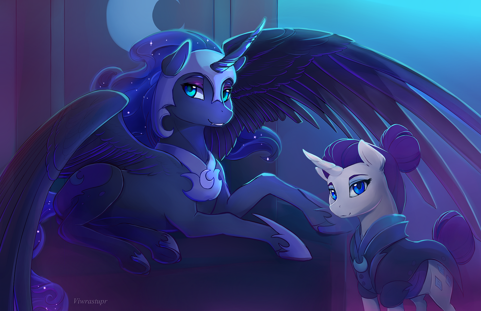 Timeline of the night - My Little Pony, Nightmare Moon, Rarity, Арт, Картинки, Viwrastupr