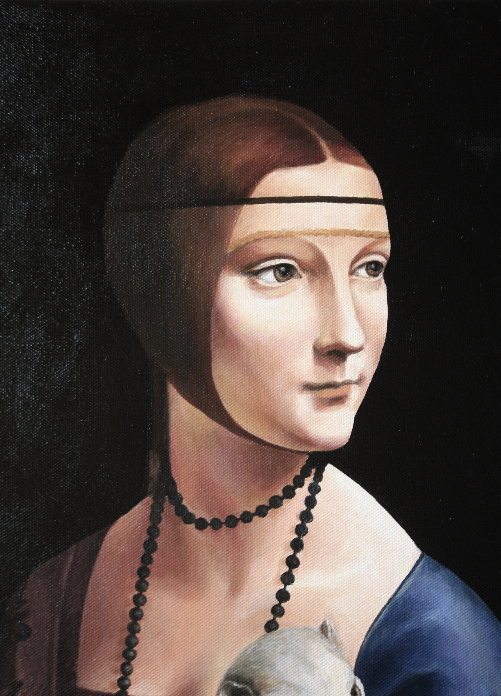 Копия картины Леонардо да Винчи Дама с горностаем | Пикабу