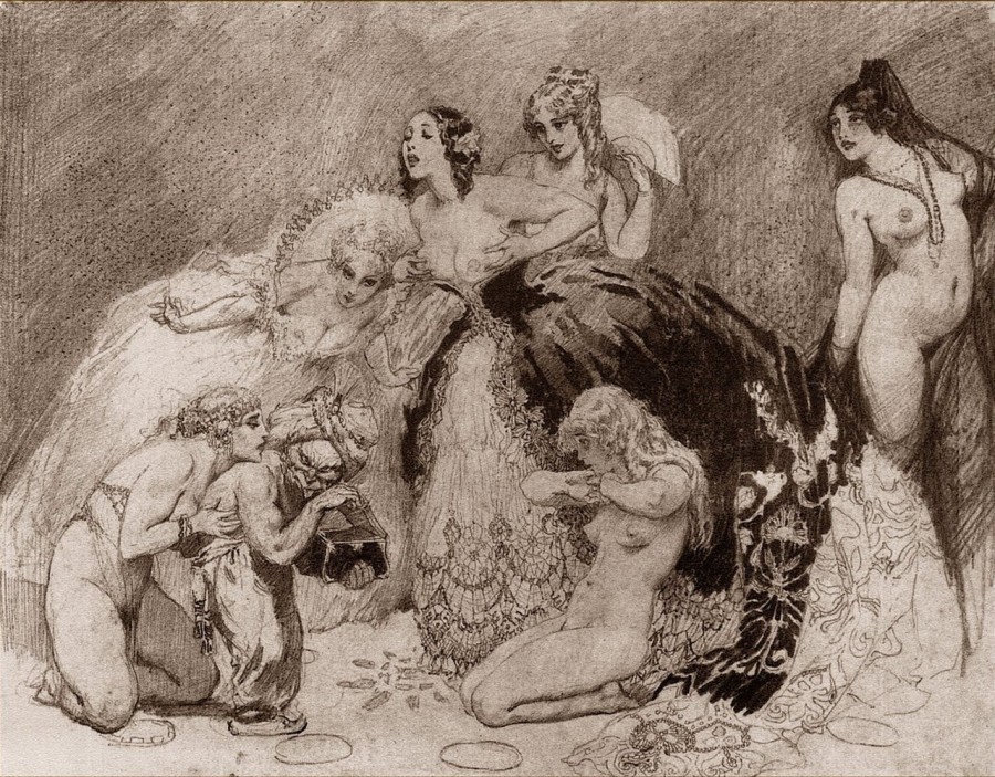 Erotic phantasmagoria by artist Norman Lindsay - NSFW, , Painting, Satyr, Fantasy, Longpost