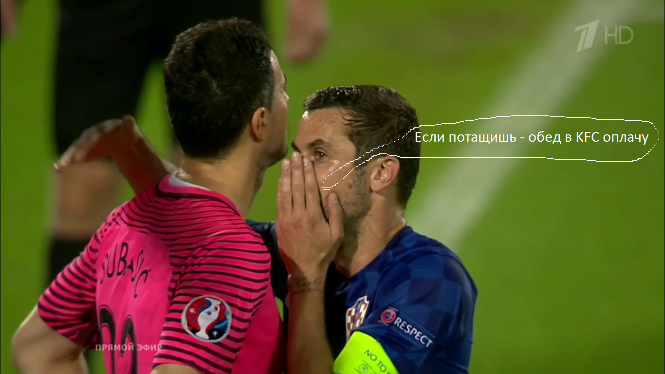 What could the captain of Croatia (Srna) say to his goalkeeper? - My, Euro 2016, Croatia, Spain, Srna, Football