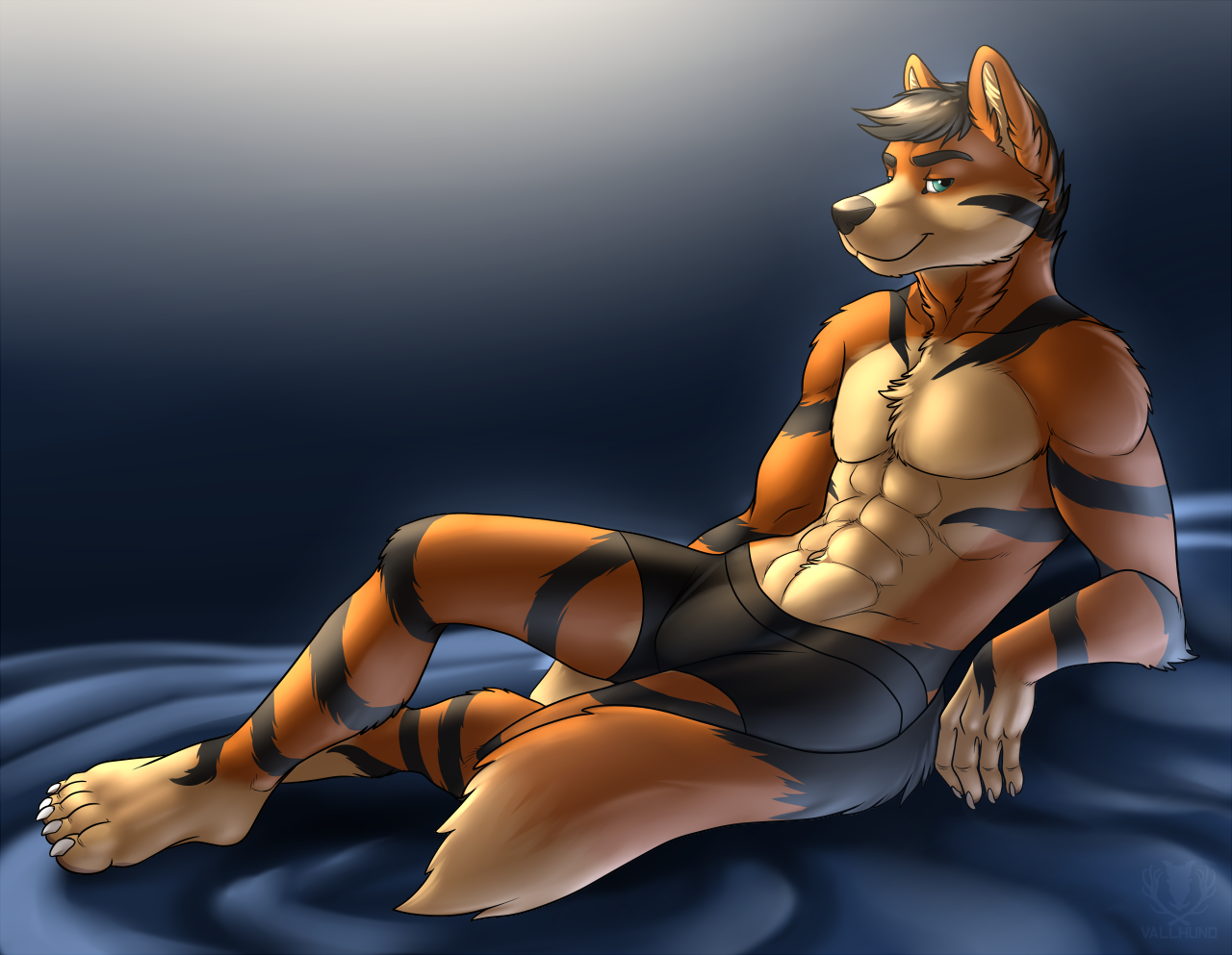 Theta - NSFW, Furry, Art, Digital drawing, Furotica male, Vallhund, Furry canine, Guys, Sausages