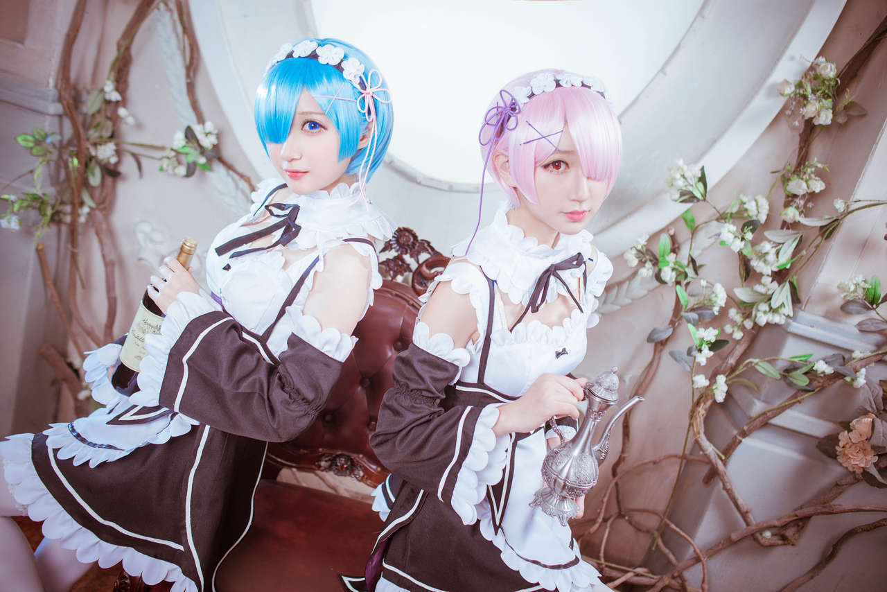 Ram and Rem - NSFW, Re: Zero Kara, Ram, Rem, , Cosplay, Longpost, Ram (Re: Zero Kara), Rem (Re: Zero Kara)