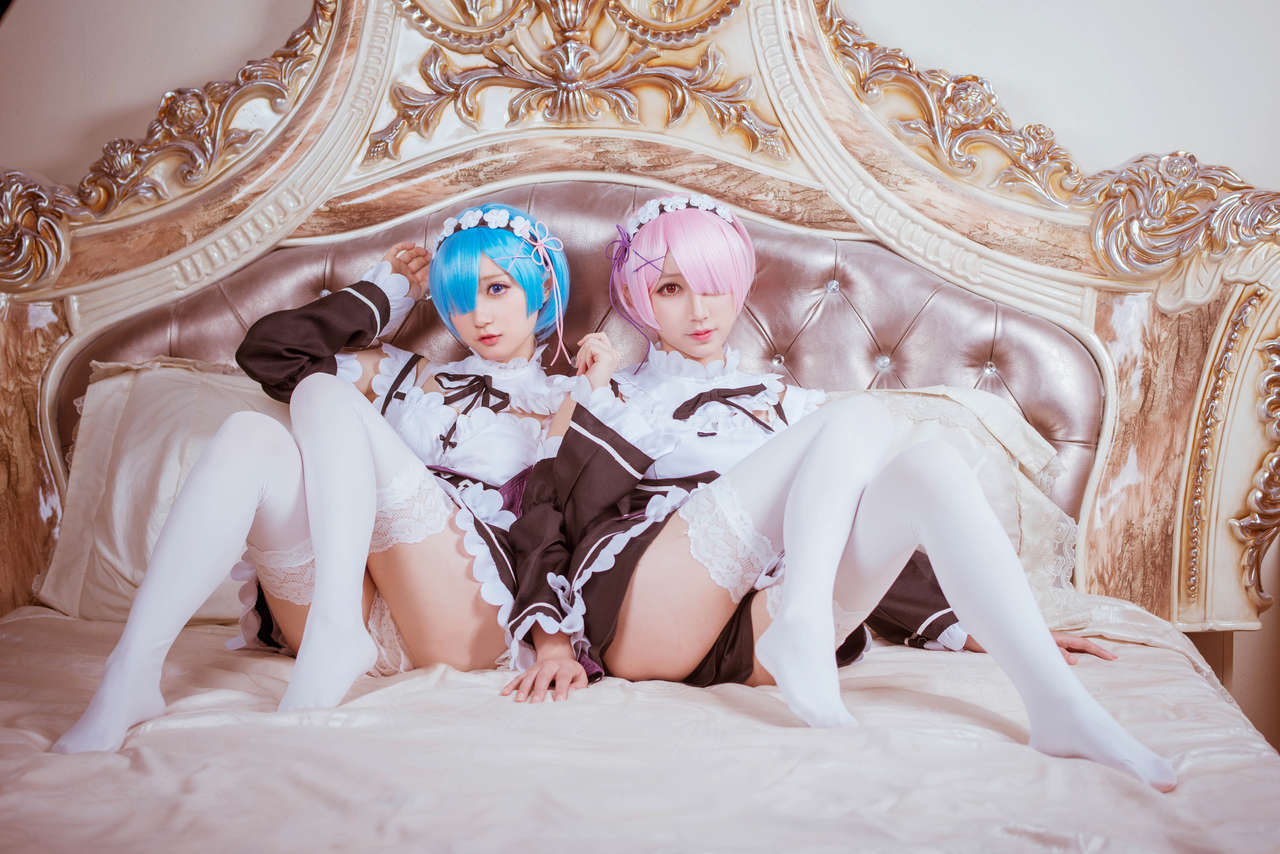 Ram and Rem - NSFW, Re: Zero Kara, Ram, Rem, , Cosplay, Longpost, Ram (Re: Zero Kara), Rem (Re: Zero Kara)