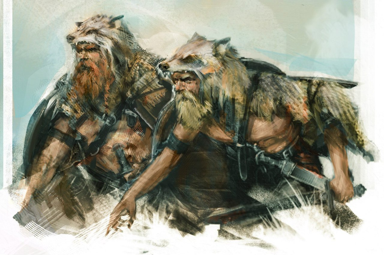 Are these Vikings? - Викинги, Wolf, Painting