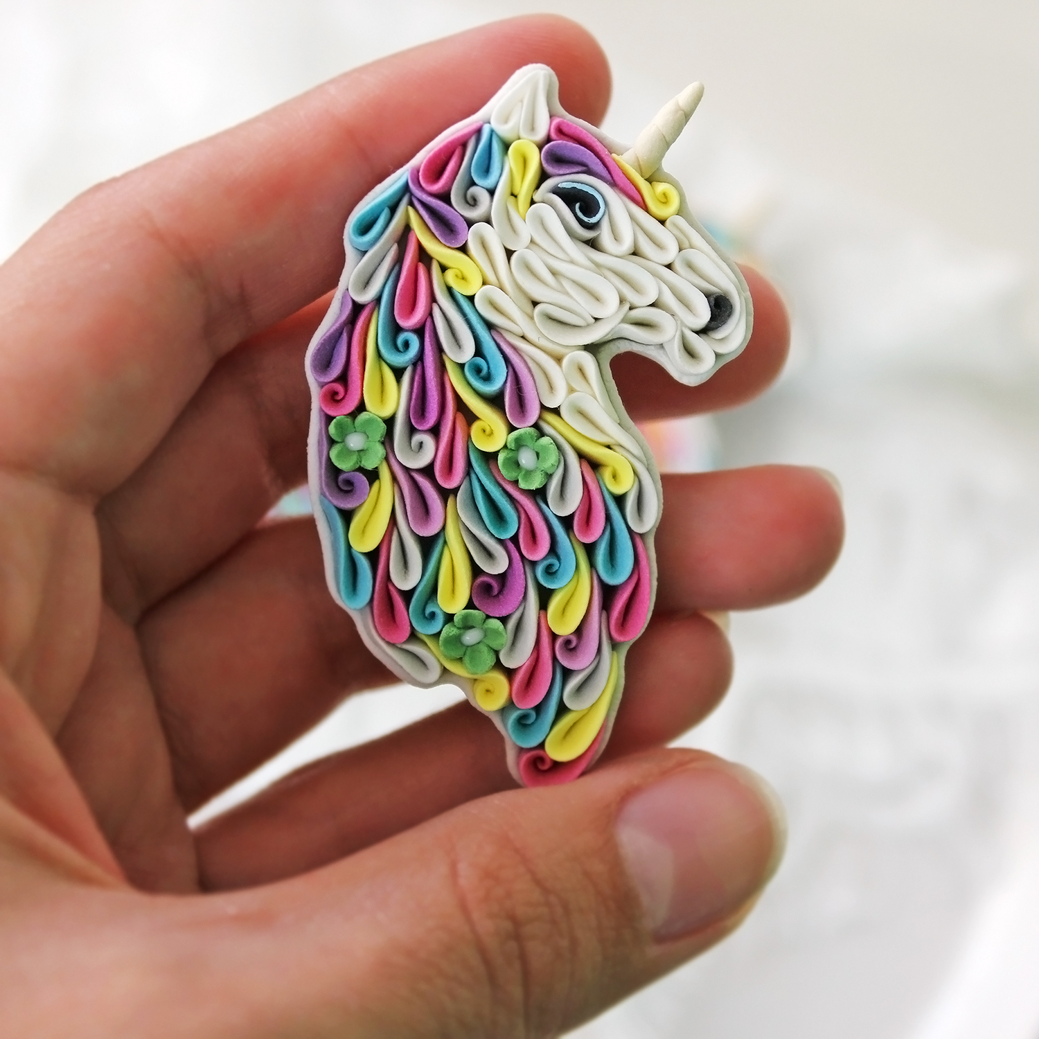 New unicorn brooches - My, Unicorn, Polymer clay, Handmade, Decoration, Horses, Creation, Longpost