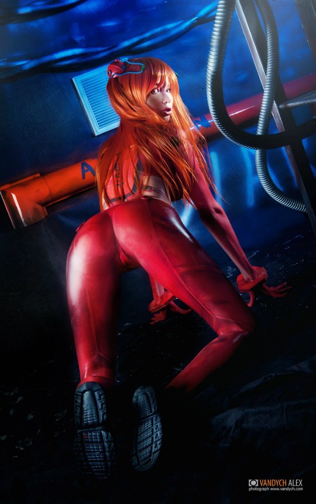 Asuka cosplay - NSFW, Cosplay, Evangelion, Asuka langley, , Bodypainting, Anime, Longpost