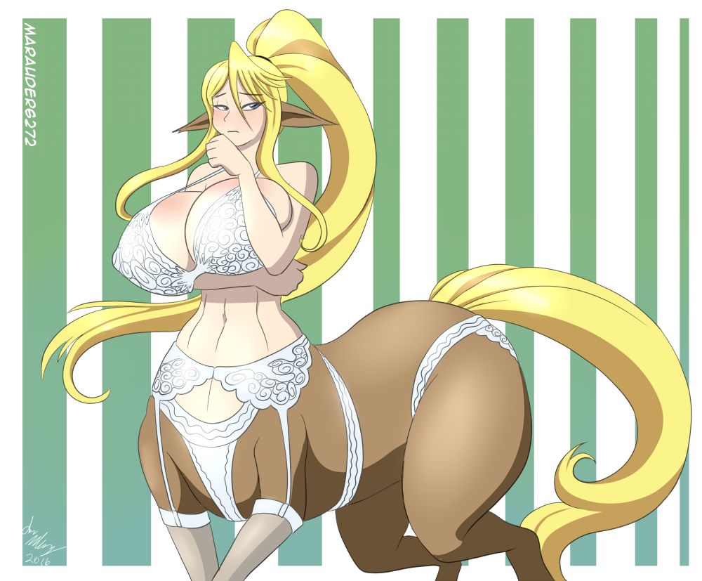 Centorea in Lingerie - NSFW, Marauder6272, Аниме, Anime Art, Monster musume no iru nichijou, Centorea shianus, Monster Girl, Кентавр