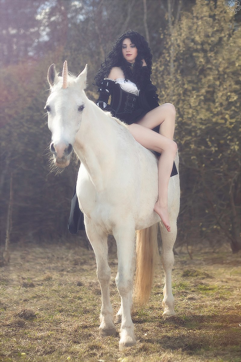 Yennefer on a unicorn - NSFW, Girls, Cosplay, Russian cosplay, Longpost, Yennefer, Clover