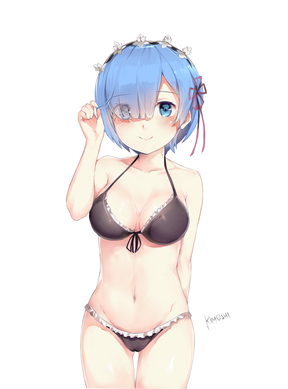 Summer Rem (Twice). - NSFW, Rem, Re: Zero Kara, Anime art, Anime, Kimoshi, Longpost, Rem (Re: Zero Kara)