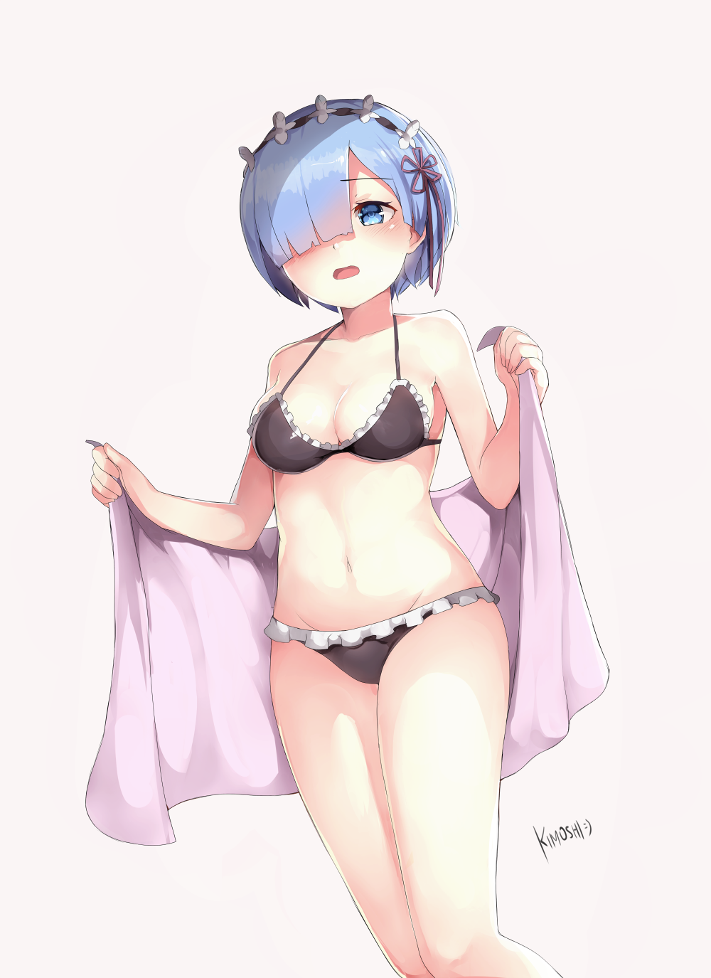 Summer Rem (Twice). - NSFW, Rem, Re: Zero Kara, Anime art, Anime, Kimoshi, Longpost, Rem (Re: Zero Kara)