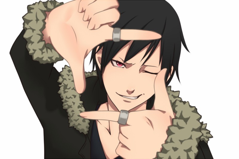 The most beautiful of cynic heroes, the charismatic Orihara Izaya from the anime Durarara said: I love people! - Art, Anime, Anime art, Durarara !!, Orihara Izaya, Longpost