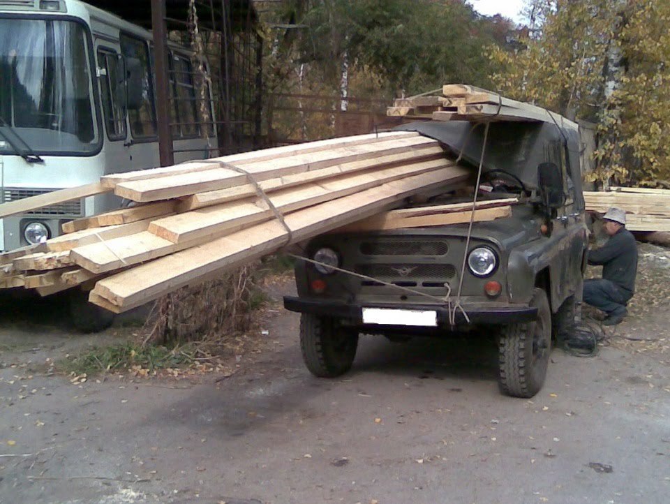 UAZ timber carrier - Auto, Car, UAZ, Forest, Shipping, fit