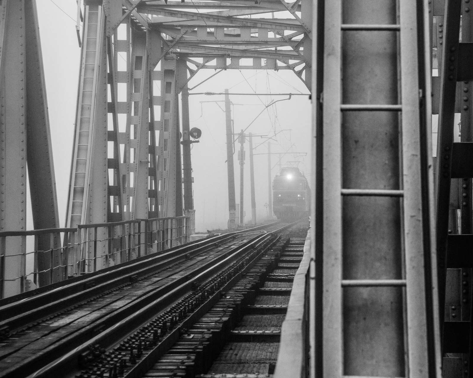 railway post - My, Photo, The photo, Russia, A train, Railway, Fog, My, Longpost