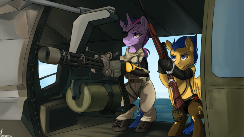 Change of roles. - My little pony, MLP Edge, Metal gear solid 5, Twilight sparkle, Flash Sentry