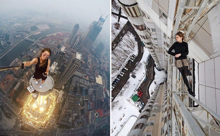 Angelina Nikolaou is a Russian girl who takes very risky pictures around the world. - Events, Society, People, Madness, Extreme, Extreme, Girls, Instagram, Longpost