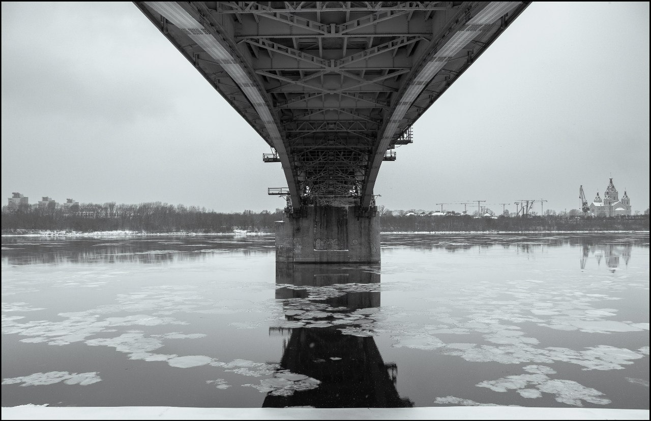 Зимние зарисовки. Нижний Новгород. Конец ноября 2015 г. - Моё, Canon 7d, Canon, Нижний Новгород, Зима, Снег, Метромост, Канавинский мост, Длиннопост