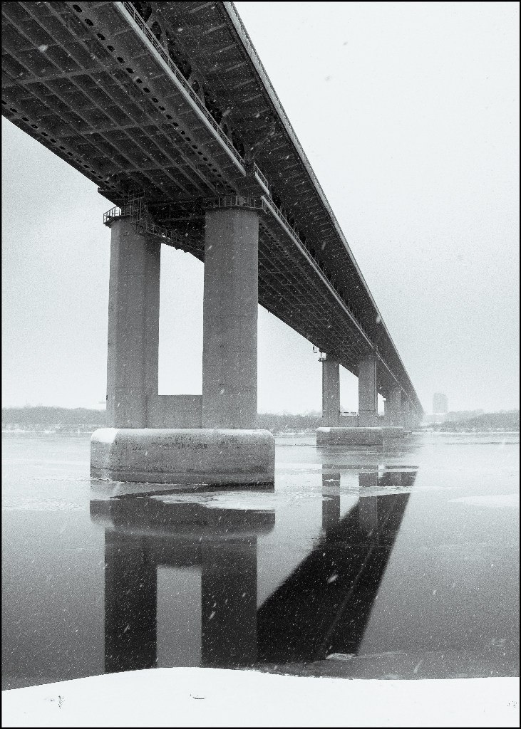 Winter sketches. Nizhny Novgorod. End November 2015 - My, Canon 7d, Canon, Nizhny Novgorod, Winter, Snow, metro bridge, Kanavinsky Bridge, Longpost