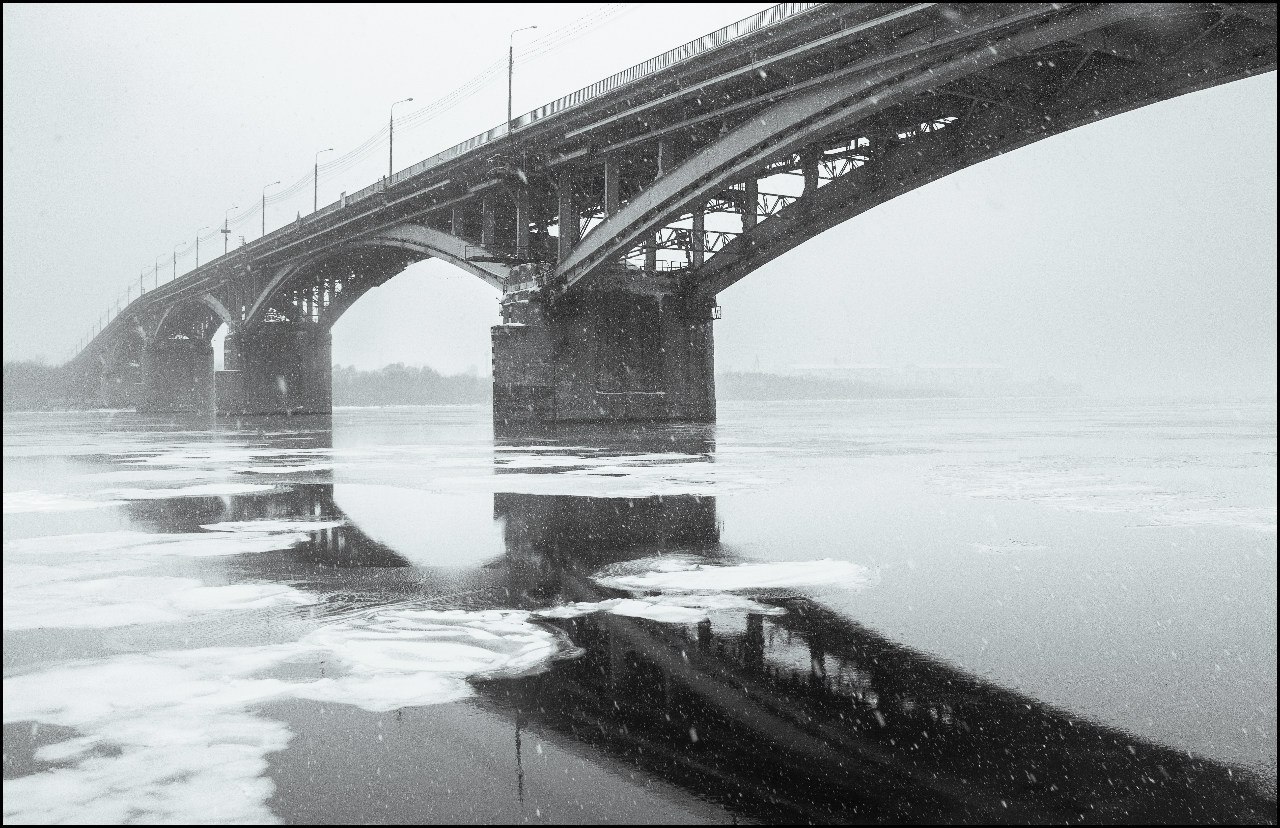 Зимние зарисовки. Нижний Новгород. Конец ноября 2015 г. - Моё, Canon 7d, Canon, Нижний Новгород, Зима, Снег, Метромост, Канавинский мост, Длиннопост