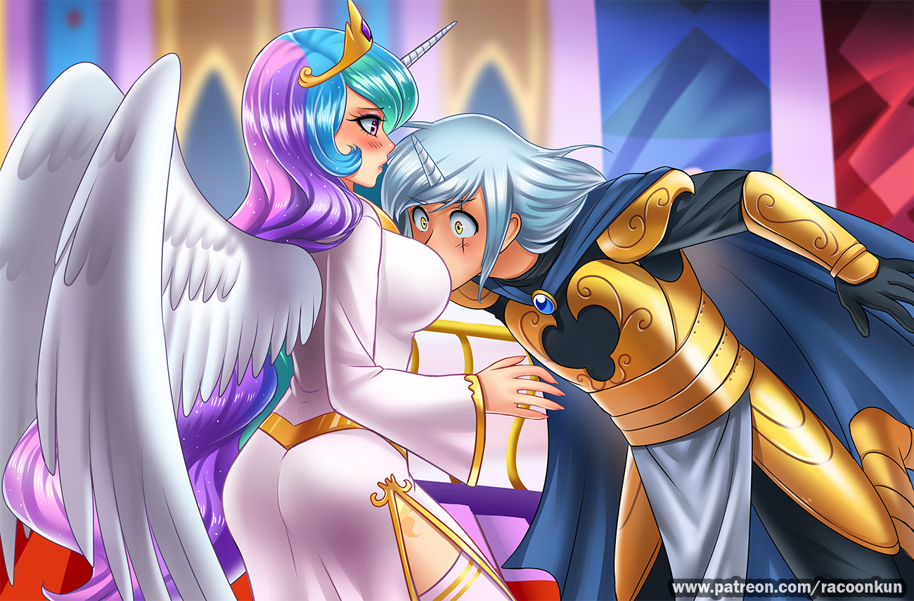 Stumbled - My little pony, Princess celestia, Humanization, Original character, MLP Edge, Racoonkun