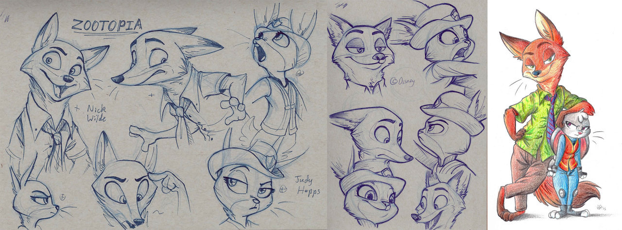 Mini Sketch Dump-By MalimarTheMage ';..;' - Zootopia, Zootopia, Nick wilde, Judy hopps, Sketch