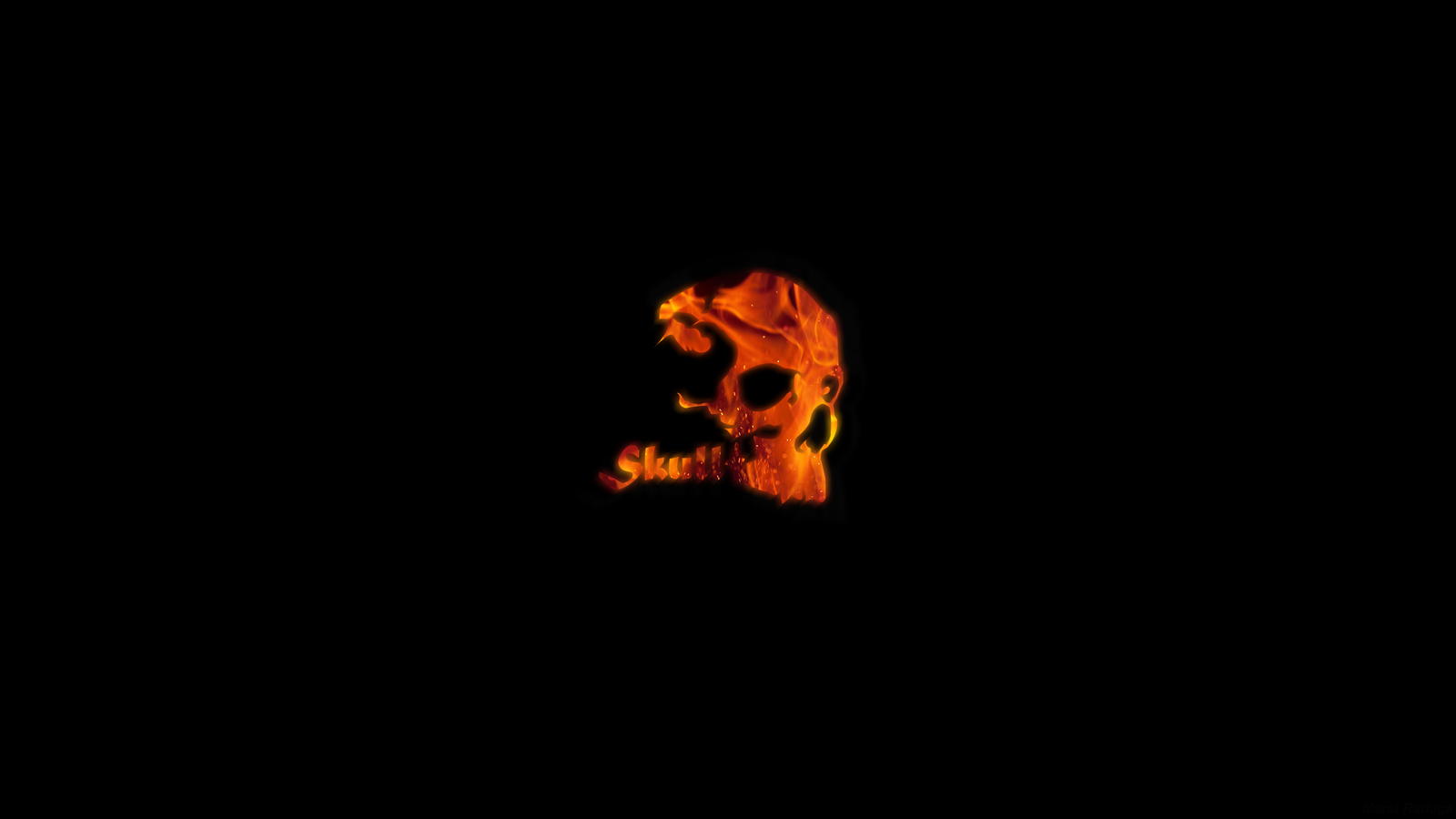 Skull Wallpaper UHD 3840X2160. Author's Desktop wallpapers - My, Scull, , Desktop wallpaper, Wallpaper, Art, HD, Darkness, Longpost